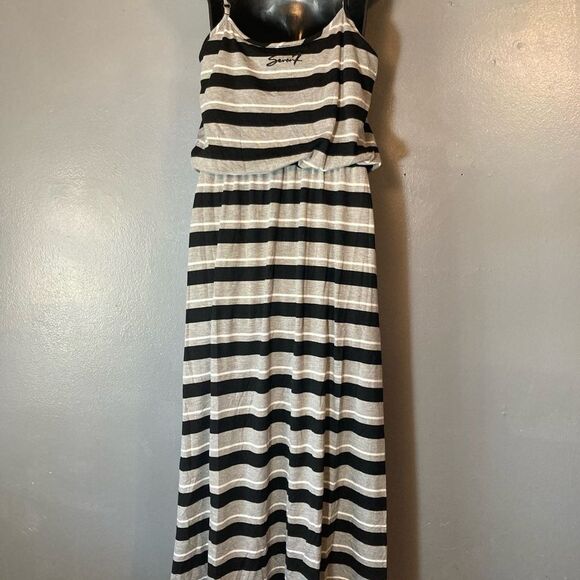 Seven7 striped drop waist high low dress - Picture 7 of 7